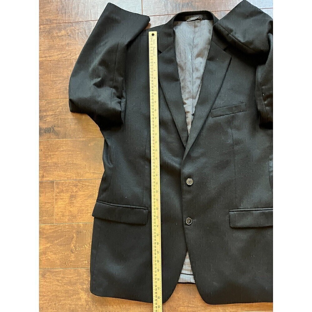 Calvin Klein Mens 100% Cashmere Black Suit Sport Coat Size 46Long - Picture 3 of 9